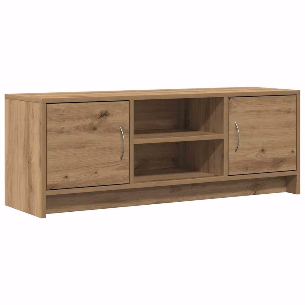 Berkfield Home Artisan Oak TV Cabinet in Brown, W/D/H: 102 x 30 x 37.5 cm – 3