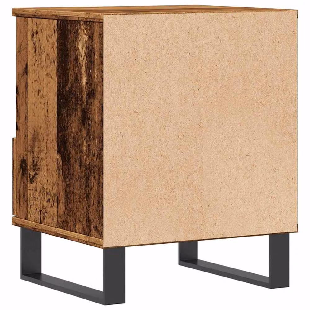 Berkfield Home Modern Bedside Cabinet in Brown Old Wood, W/D/H: 40 x 35 x 50 cm – 5