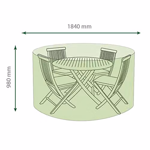 St Helens Home and Garden Water Resistant Round Patio Set Cover in Green – 2