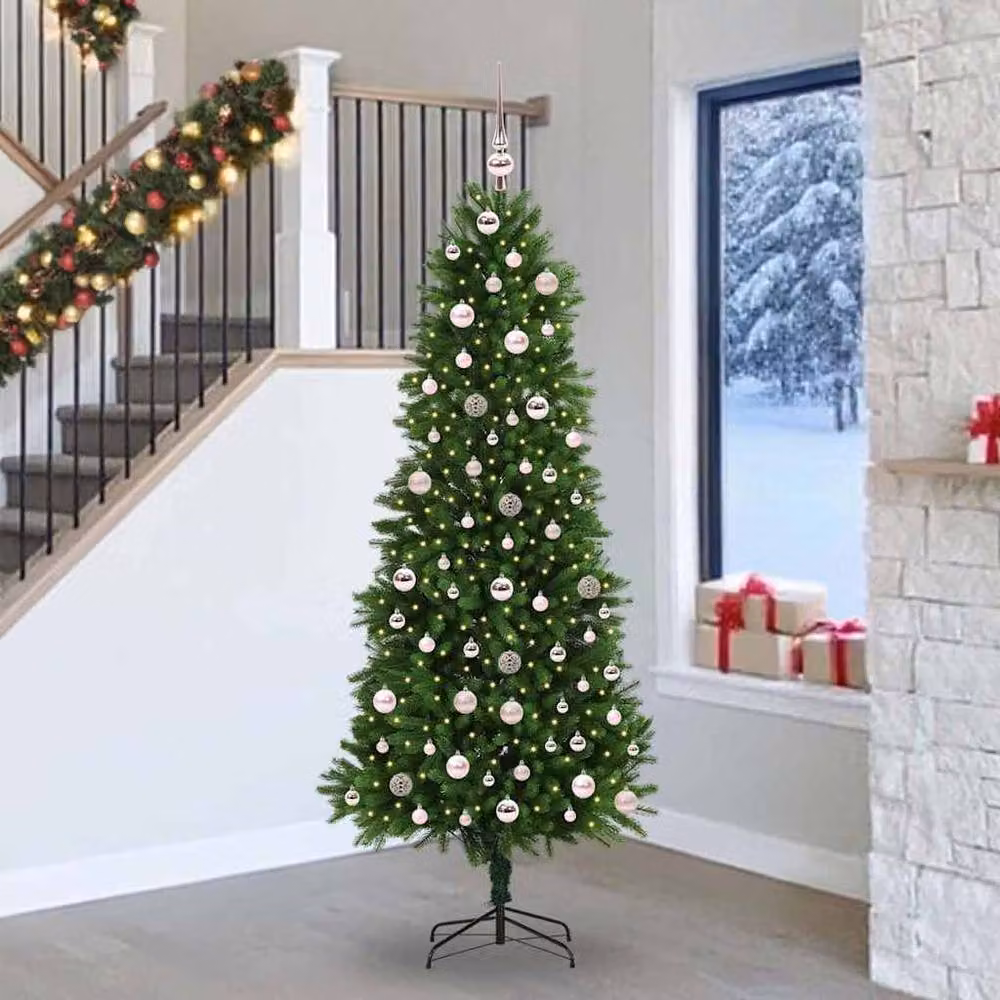 Berkfield Home Realistic Green Christmas Tree with 300 LEDs and Stand, Height: 240 cm – 2