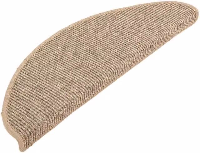 Berkfield Home Self-adhesive Non-slip Stair Mats, 15 Pieces, Dark Beige, W: 65 cm, D: 21 cm, H: 4 cm