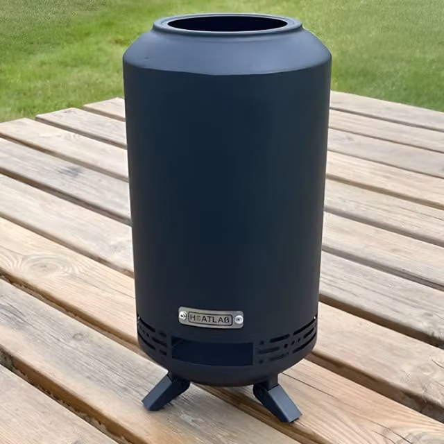 Primrose Black Smokeless Portable Pellet Fire Pit Stove with Carry Bag