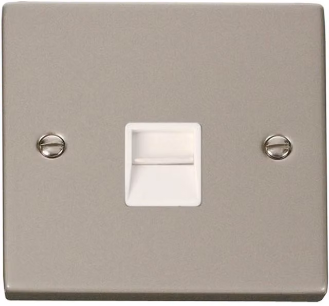 SE HOME White Surface Mount Telephone Single Socket Plate