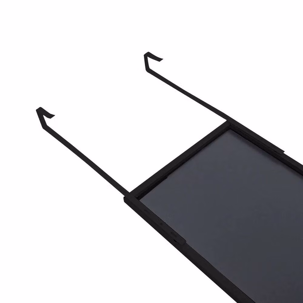 SPETLEK Black Modern Space Saving Dressing Mirror, Rectangular Glass and Metal, W: 60 cm, H: 188 cm – 2