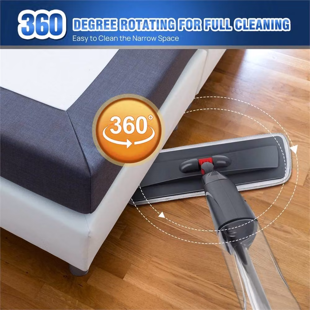 Nordara Grey Spray Mop with Microfibre and Ceramic Head, Diameter: 130 cm – 3