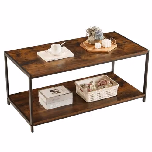 Direct Online Houseware House Of Home Coffee Table in Walnut Brown, W/D/H: 100 x 50 x 45 cm – 1