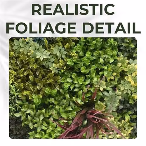Ark Mat Purple Strand Artificial Plant Wall Panel, Green, W/D/H: 50 x 50 x 15 cm – 5