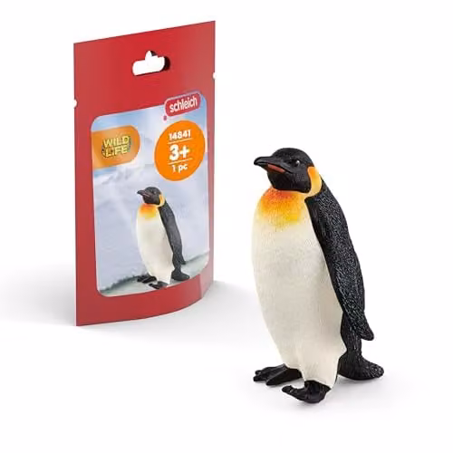 Schleich Wild Life Emperor Penguin Toy Figurine, Black – 1