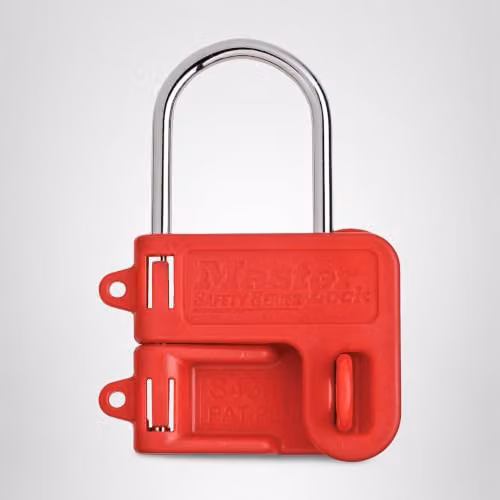 Master Lock S430 Red Steel Lockout Hasp for 2 Safety Padlocks – 3