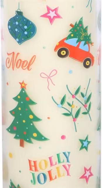 KDMK Festive Christmas Pudding Scented Tube Candle in White