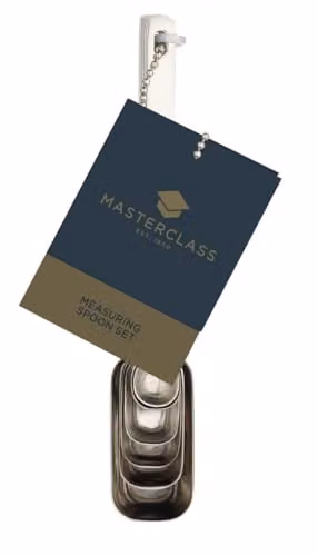 MasterClass Rectangular Stainless Steel Measuring Spoon Set, Silver (6 Pieces) – 2