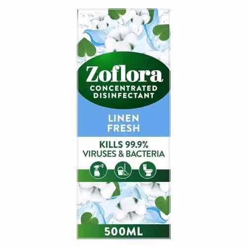 Zoflora Concentrated Multipurpose Disinfectant, Linen Fresh, 500ml – 1