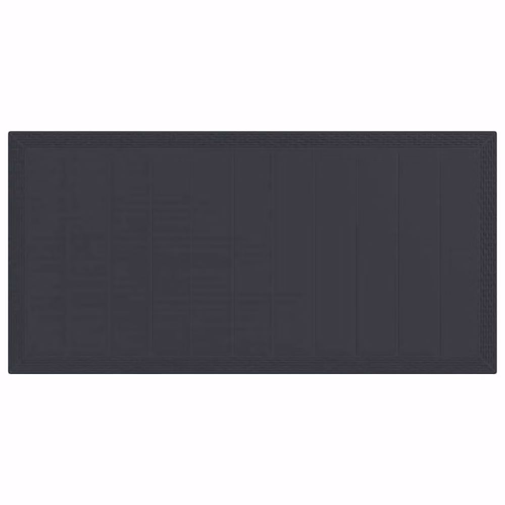 Berkfield Home Rectangular Extendable Garden Table in Anthracite Poly Rattan, W: 200 cm, D: 100 cm, H: 73 cm – 5