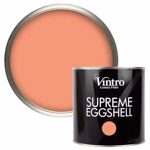 Vintro Eggshell and Satin Furniture Paint for Walls, Wood and Trim in Porto Terracotta, 2.5 Litres