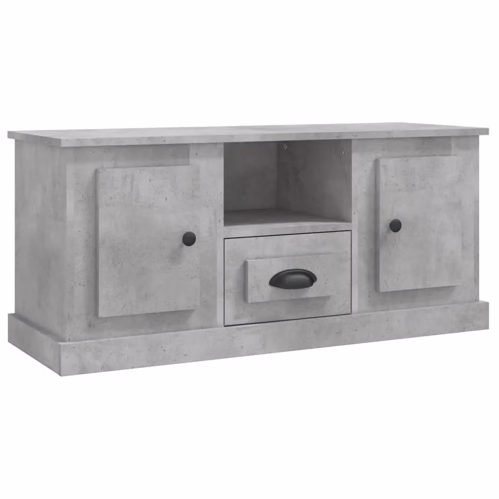 Berkfield Home TV Cabinet in Concrete Grey, W/D/H: 100 x 35.5 x 45 cm – 2