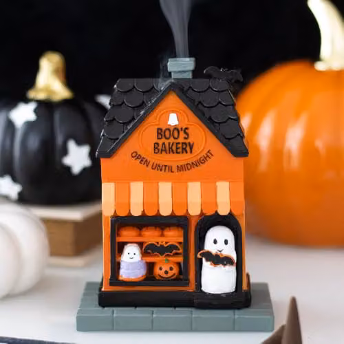 Something Different Wholesale Orange Ceramic Halloween Incense Cone Tabletop Holder – 3
