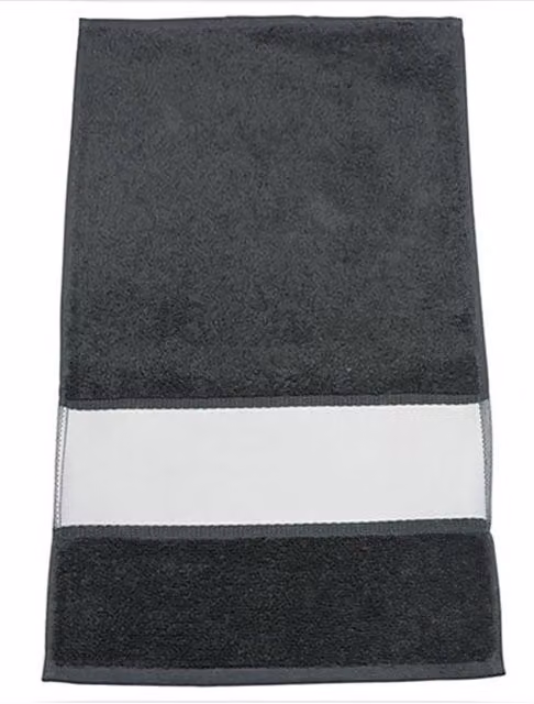 ARTG Subli-Me Guest Towel in Grey Cotton Terry with Border