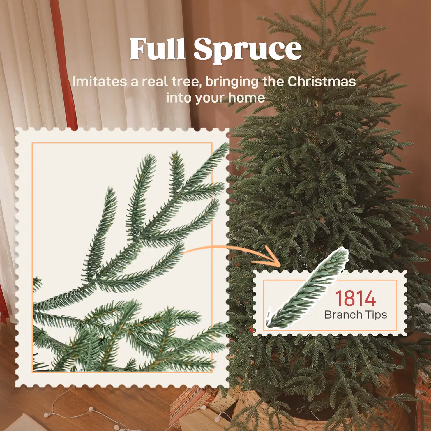 HOMCOM Green Full Spruce Christmas Tree – 5