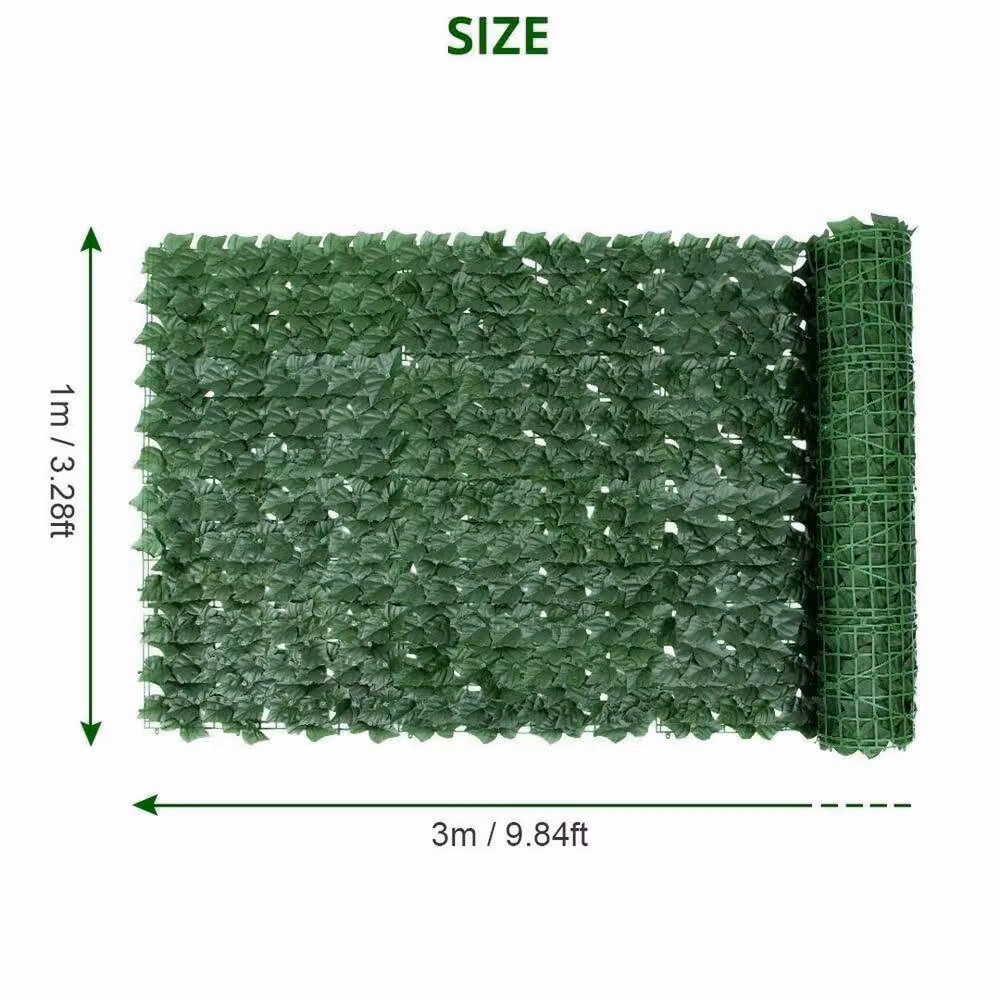 NESTLUNE Green Artificial Ivy Leaf Privacy Fence Hedge – 2