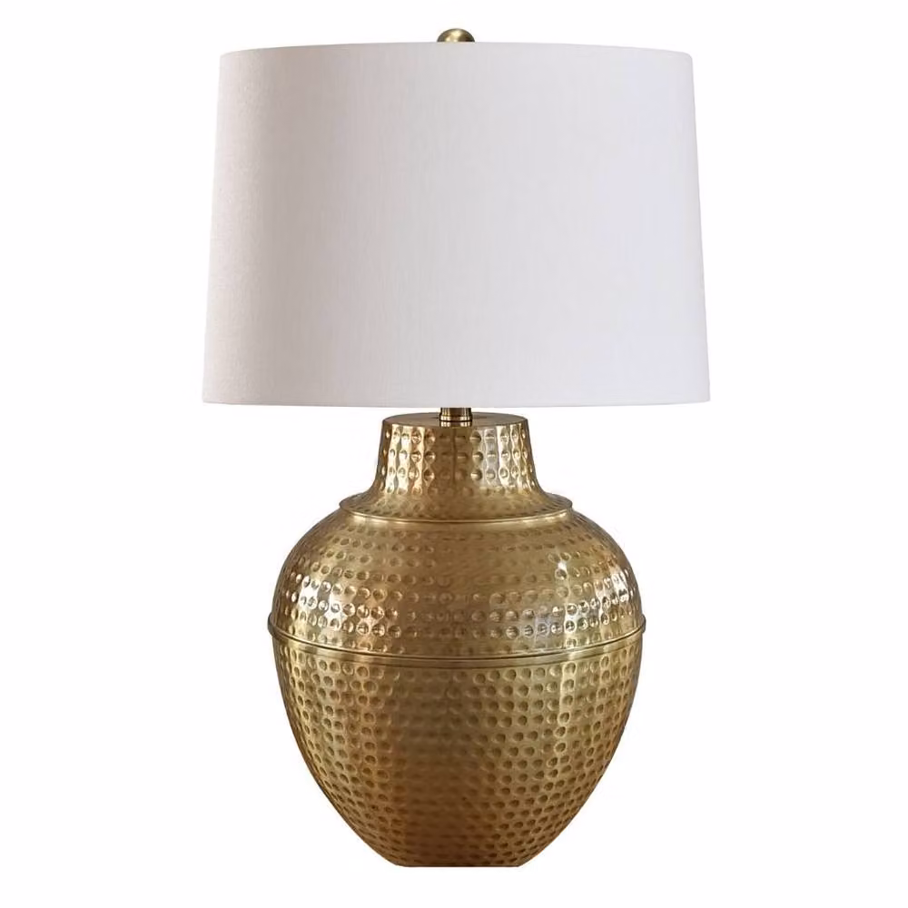 Pagazzi Vanya Gold and White Ceramic Table Lamp – 2