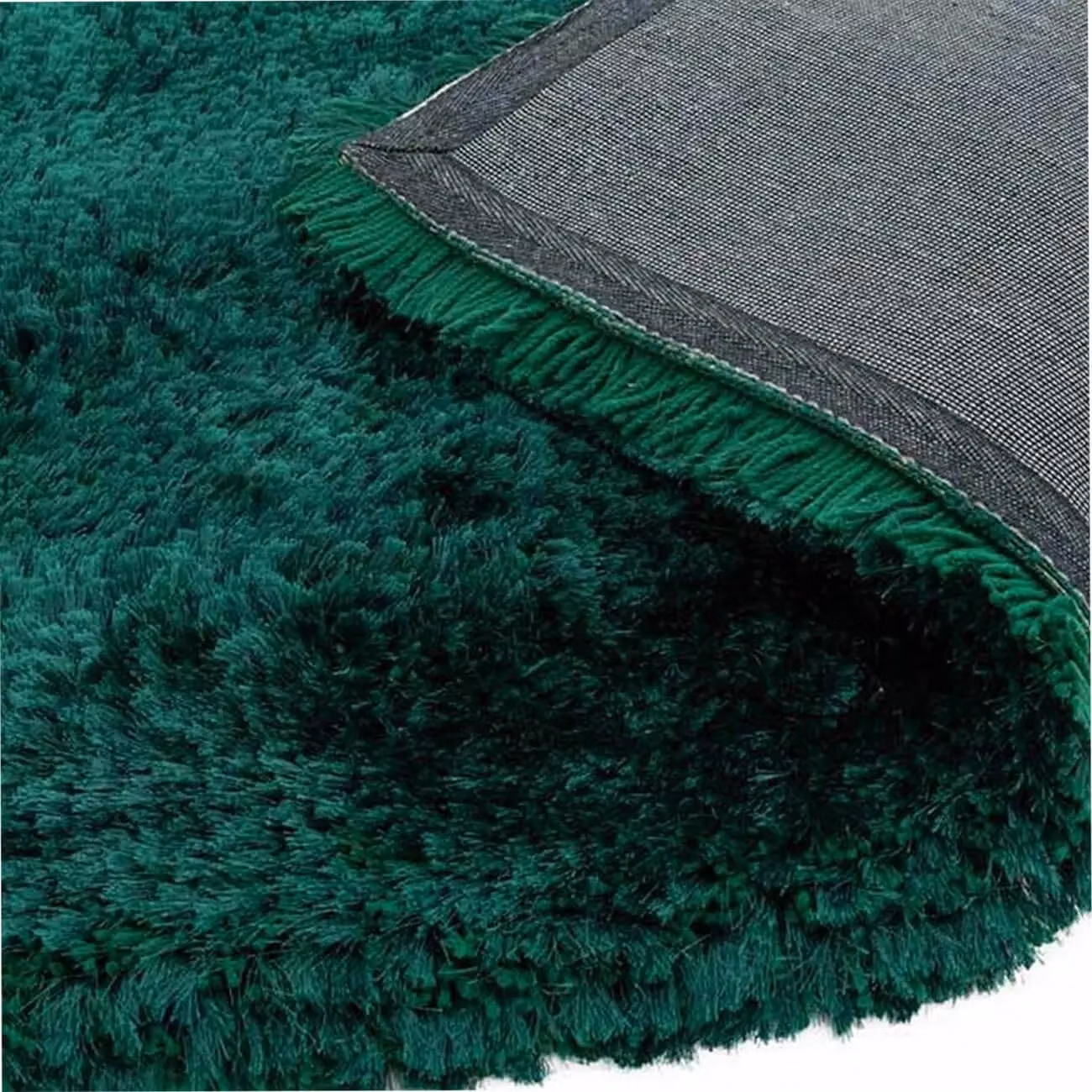The Rug Shop UK Handmade Plain Shaggy Sparkle Luxurious Anti-Shed Area Rug in Green, W: 200 cm, D: 300 cm – 3