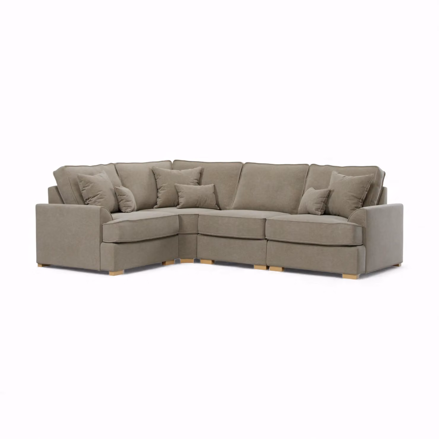 The Great Sofa Company Ophelia Left Hand Facing Grey Chenille Corner Sofa, 3 Seater – 2