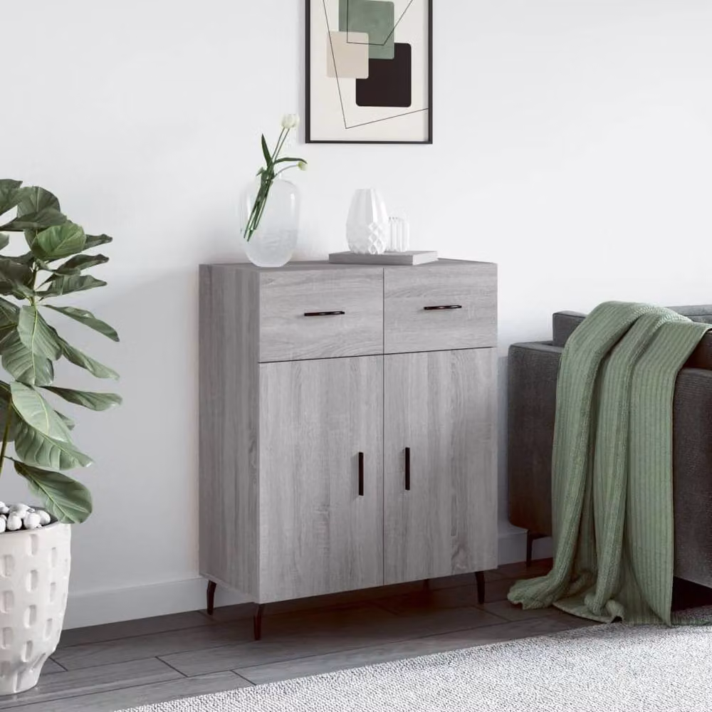 Berkfield Home Grey Sonoma Sideboard in Engineered Wood, W/D/H: 69.5 x 34 x 90 cm – 2