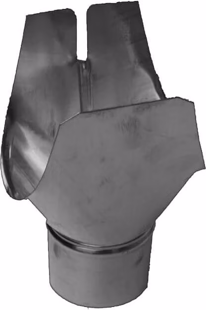Coppa Gutta Titanium Zinc Half Round Gutter Swiss Outlet, Silver/Grey, 80mm
