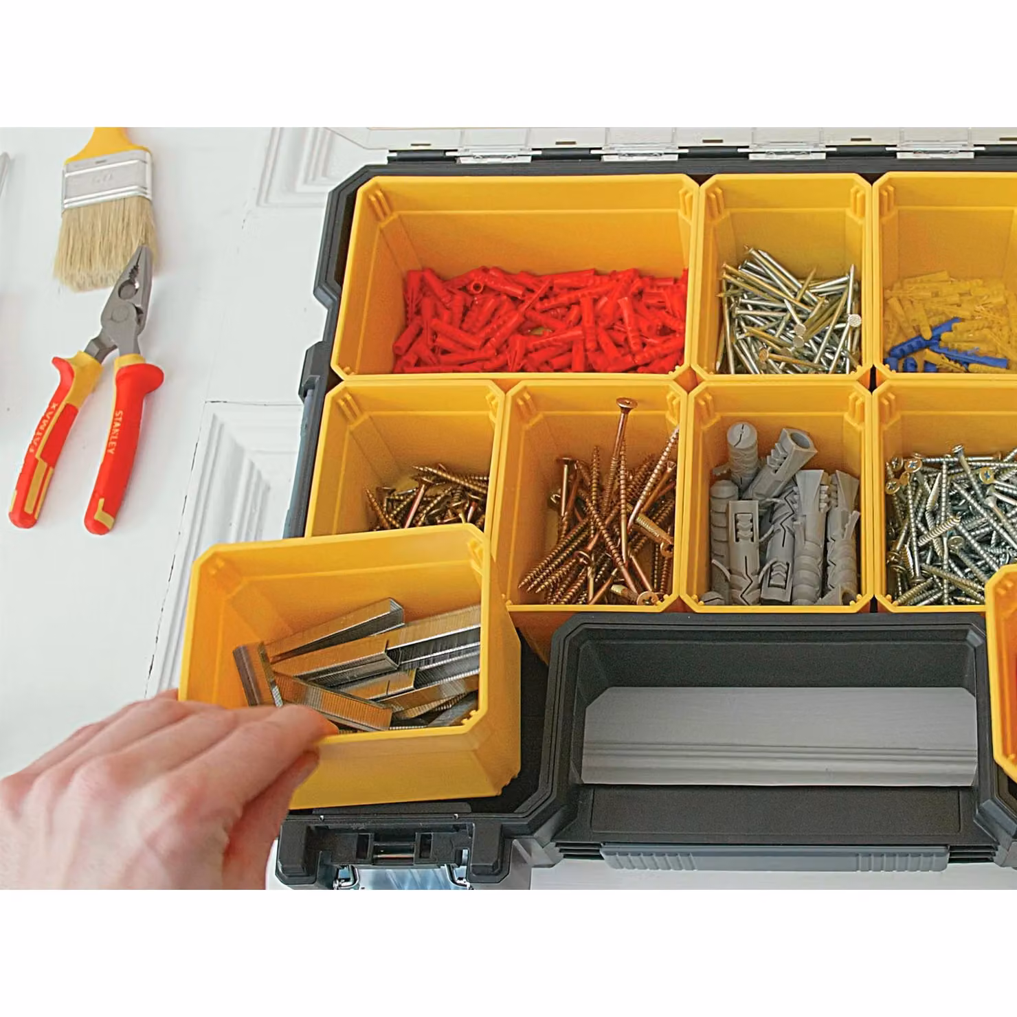 Stanley Fatmax Deep Professional Organiser, Multicolour, Stackable and Waterproof with Inserts – 3