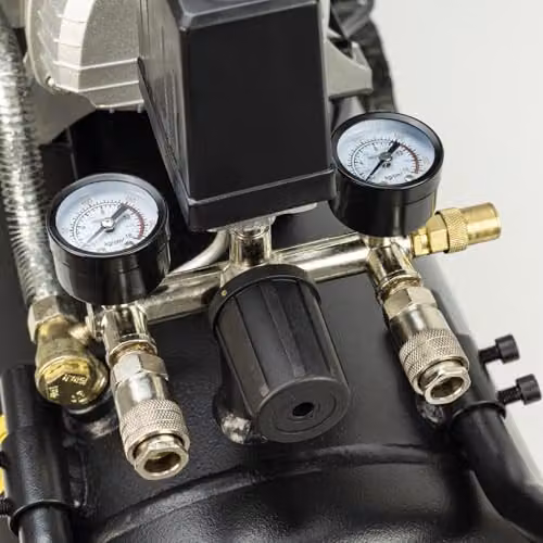 SIP Airmate V-Twin Air Compressor, Oil-Lubricated Direct Drive, Black, 50L, 2.2kW, 230V – 4