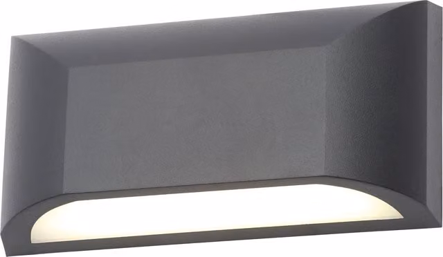 Litecraft Truro Rectangular LED Outdoor Wall Light, Black, 5W