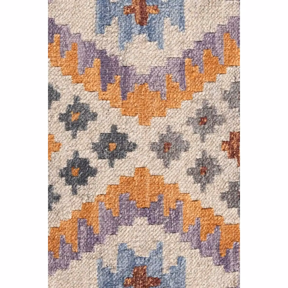 THE RUGS Kamal Afghan Kelim Rug, Handwoven Wool and Cotton Reversible Flat Weave, Multicolour and Beige, W: 160 cm, D: 230 cm – 2