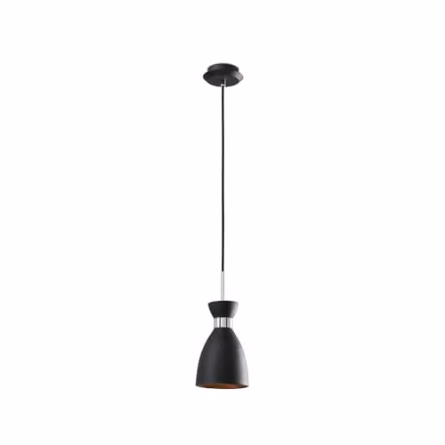 Netlighting Retro Suspended Ceiling Pendant Light in Black and Copper with E14 Socket