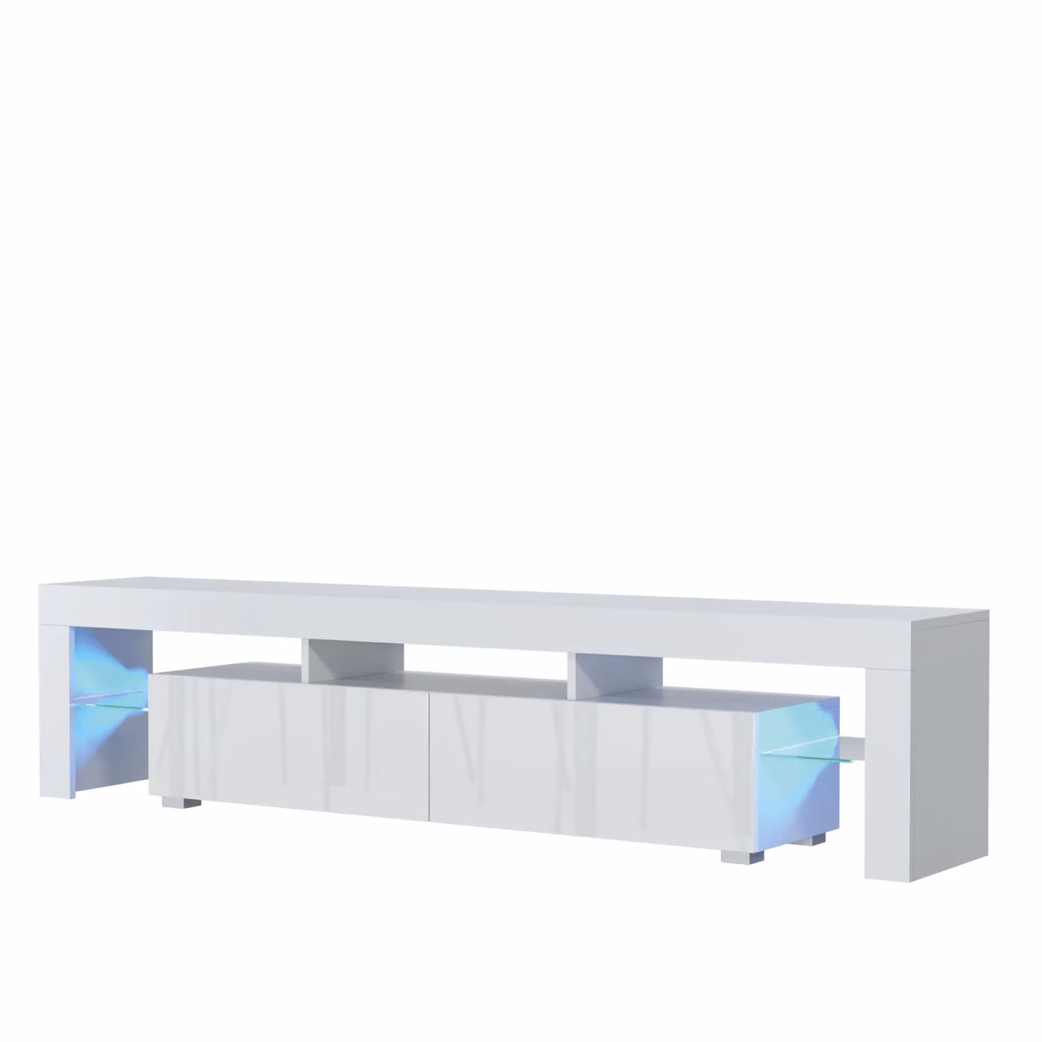 Creative Furniture Modern Glossy TV Unit and Sideboard Cabinet in White, W/D/H: 200 x 45 x 35 cm – 2