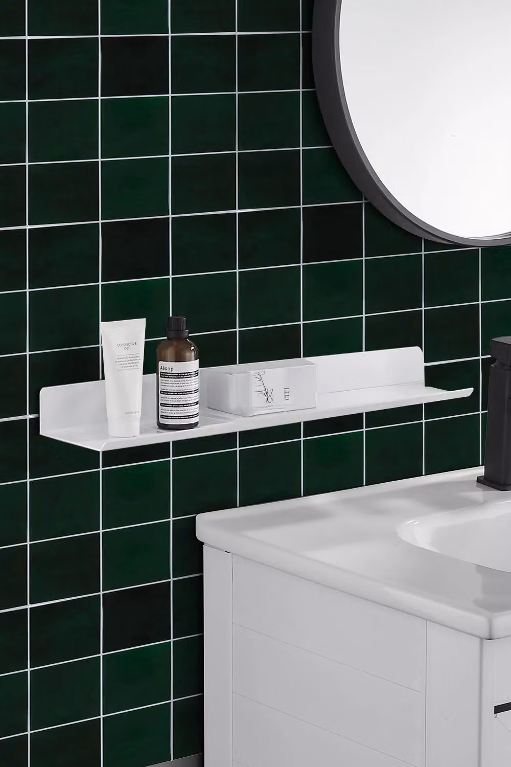 Living and Home Set of 10 Self-adhesive 9-grid Square Wall Tile Stickers in Green – 2