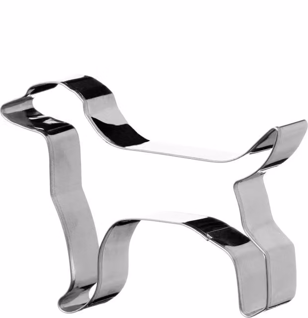 Orsina Stainless Steel Dog Cookie Cutter in Silver, Dishwasher Safe