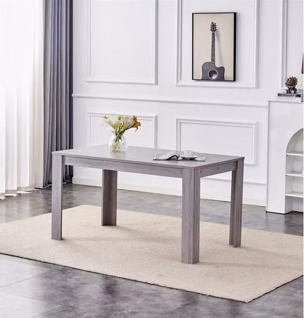 KOSY KOALA Grey Wood Rectangular Dining Table for 4 Seats, H 75 x L 117 x W 77 cm