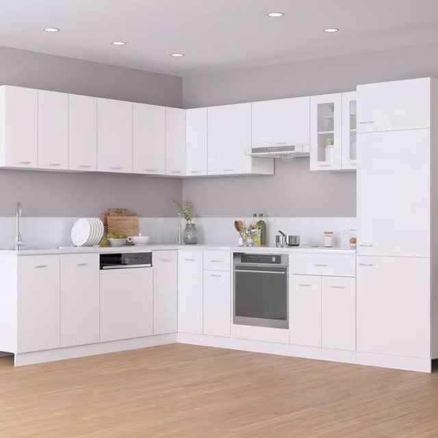 Berkfield Home White Wall Mounted Hanging Kitchen Cabinet with Hinged Doors and Internal Shelves, W/D/H: 29.5 x 31 x 60 cm