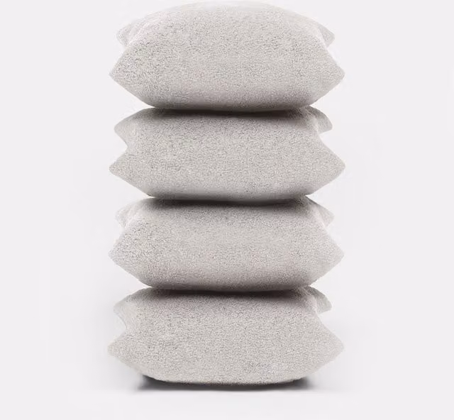 Highams Range Pack of 4 Grey Boucle Square Cushion Covers