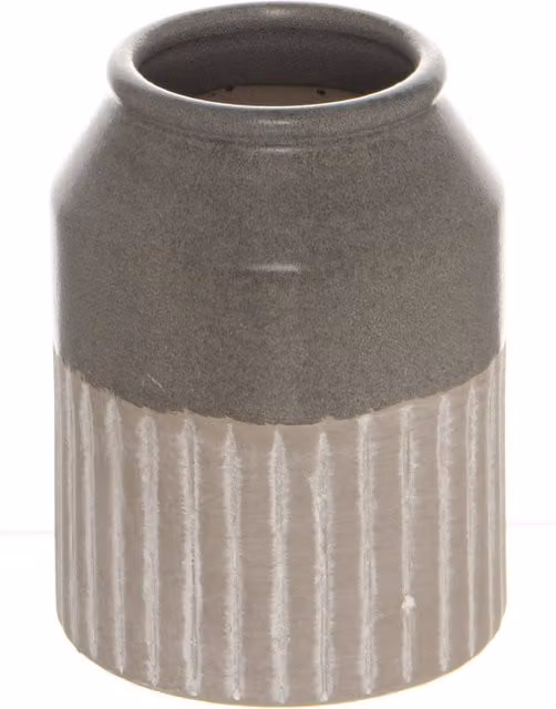 KDMK Mason Collection Ceramic Olpe Vase in Grey