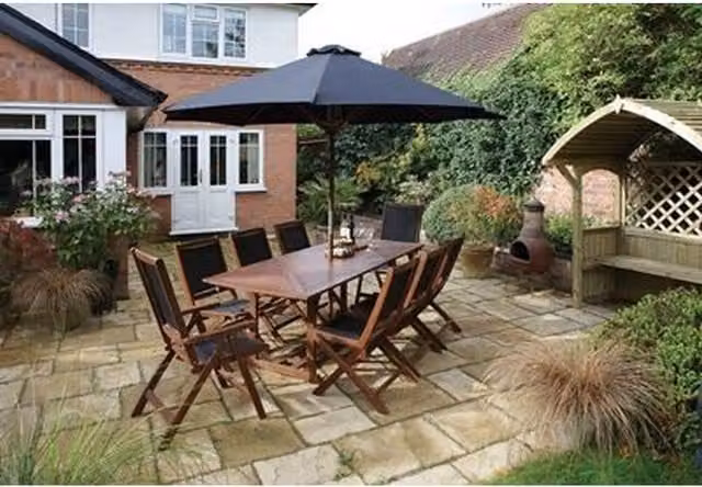 Rowlinsons Bali Brown Treated Hardwood Garden Furniture Set, W: 100 cm, L: 210 cm, H: 74 cm
