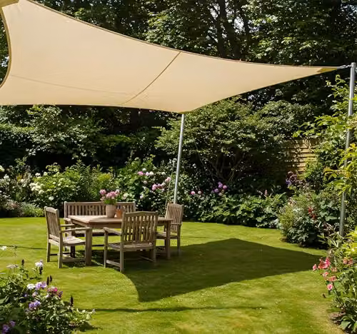 Kookaburra Pro Waterproof Beige Garden Shade Sail Patio Canopy with UPF 50+ UV Block, W x W: 200 x 200 cm – 1