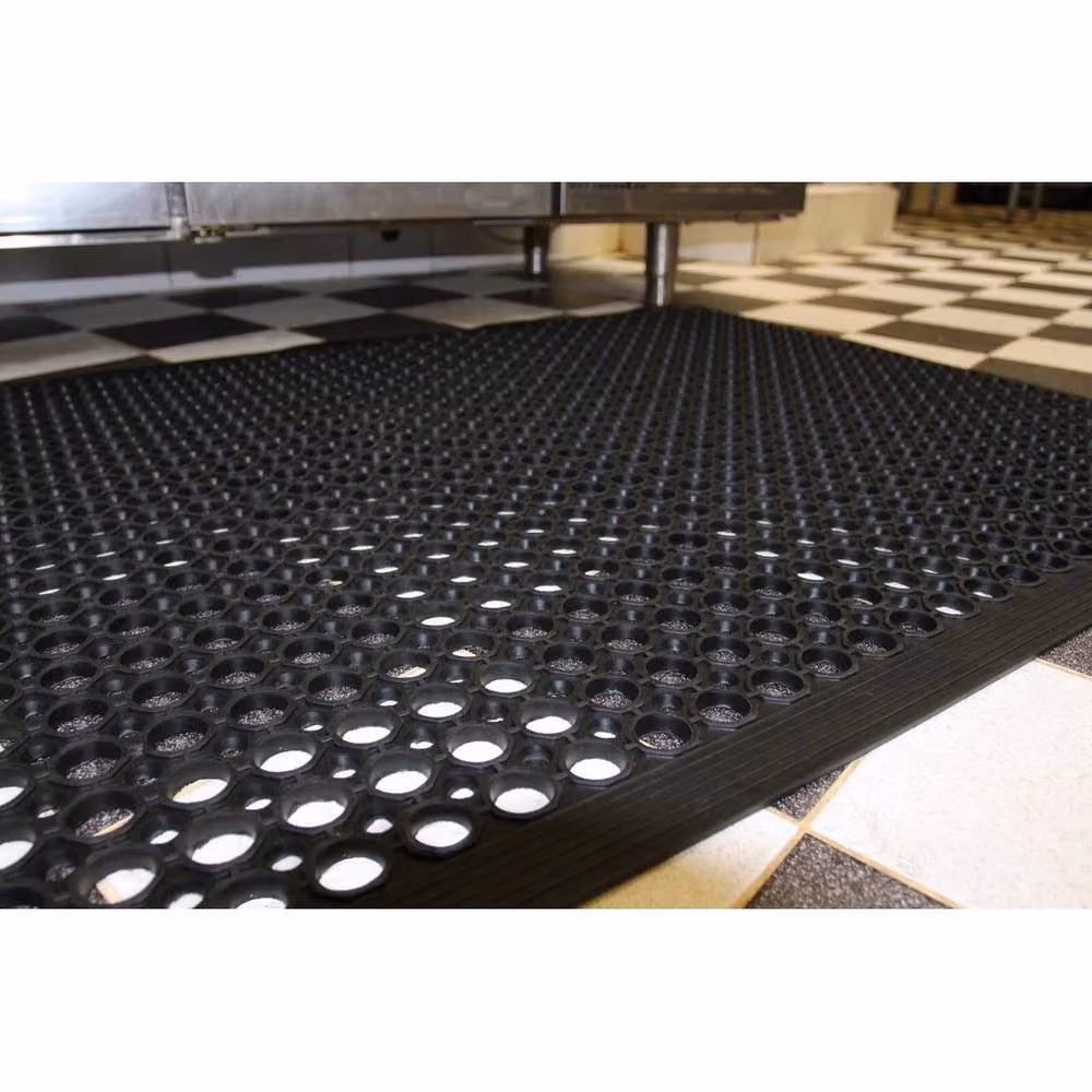 Kelvenix Heavy Duty Large Rubber Ring Mat in Black, Diameter: 100 cm – 3