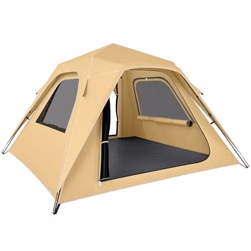 Outsunny Pop Up Instant Tent, 3000mm Waterproof with UPF50+ Protection for 2-3 People, Beige