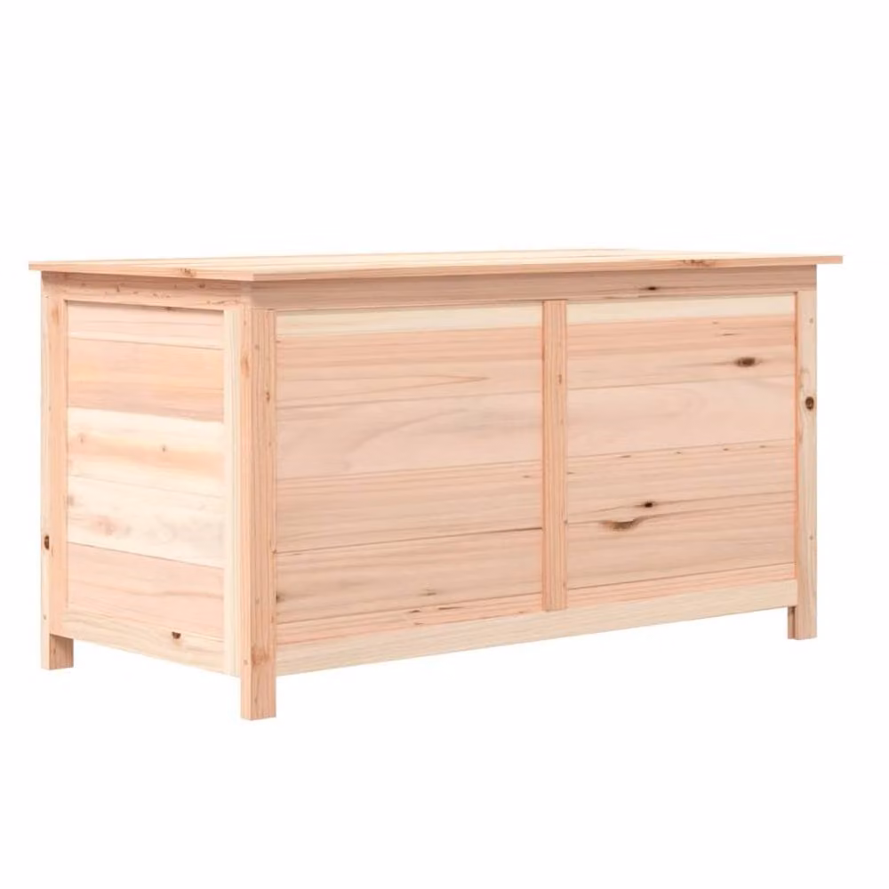 Berkfield Home Outdoor Cushion Box in Brown Solid Fir Wood, W/D/H: 100 x 50 x 56 cm – 2