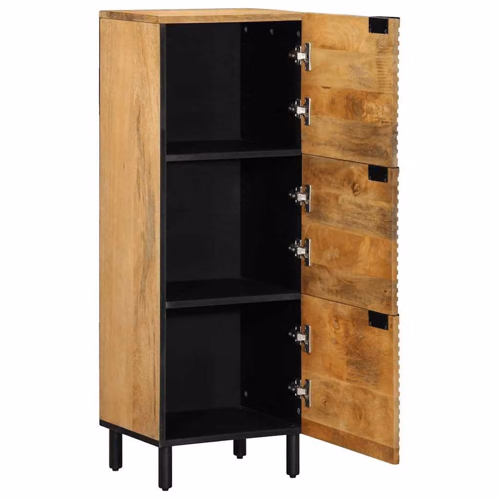Berkfield Home Brown Mango Wood Highboard W/D/H: 40 x 33 x 110 cm – 2