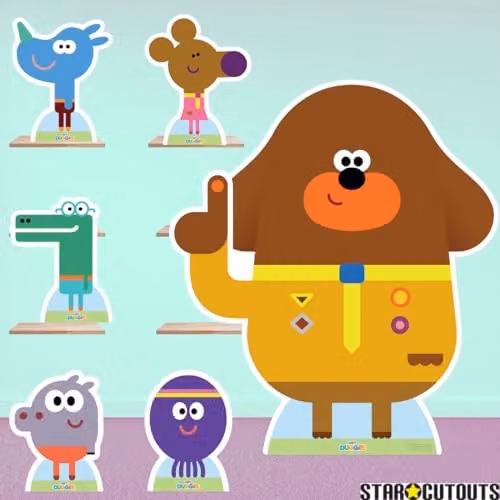 Star Cutouts Ltd Hey Duggee Star Party Pack Giant Cardboard Cutout with Minis, Multi-Colour, W/D/H: 107 x 95 x 107 cm – 2