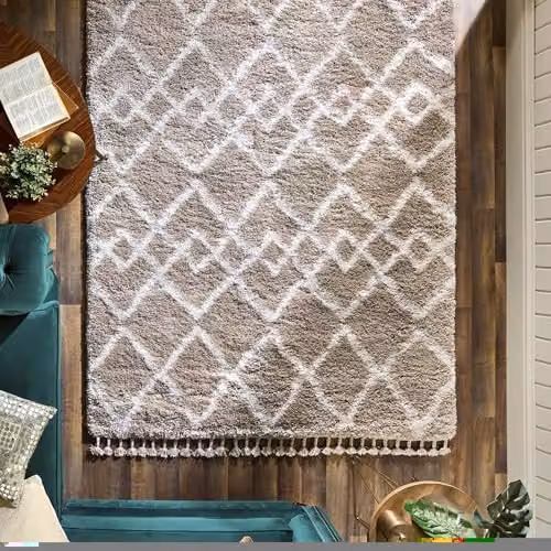 Phoenox Textiles Limited Origins Moroccan Rectangular Rug in Beige and Ivory, W: 160 cm, L: 230 cm – 2