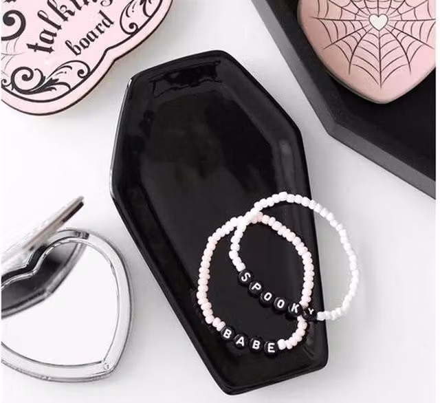 KDMD Black Coffin Trinket Tray in White