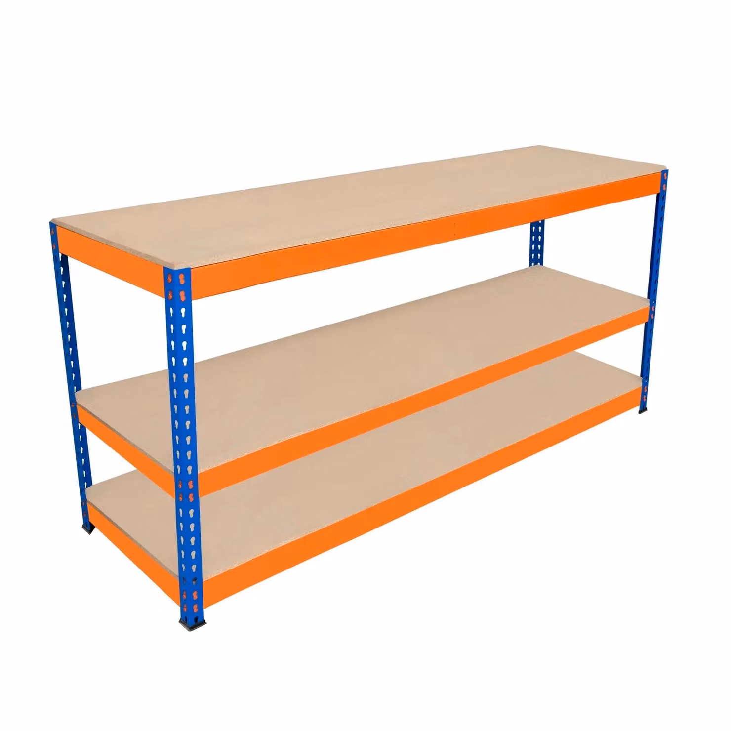 Monstershop S-Rax 3 Tier Workbench in Orange, W/D/H: 180 x 60 x 90 cm – 3
